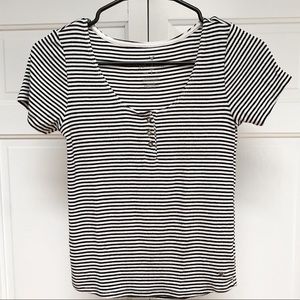 American Eagle Outfitters Soft Scoop Neck Striped Top